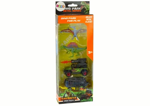 Dinozaury Zestaw Samochód Z Rakietą Przyczepa LEAN Toys Dinozaury Zestaw Samochód Z Rakietą Przyczepa LEAN Toys