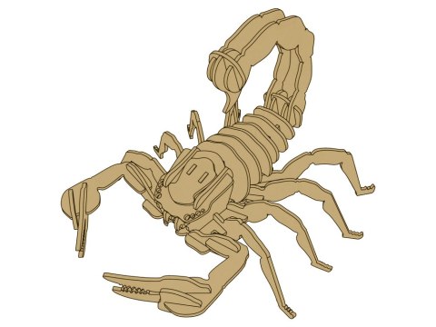 Drewniane Puzzle Przestrzenne 3D Skorpion Składanka Edukacyjna 35 Elementów LEAN Toys Drewniane Puzzle Przestrzenne 3D Skorpion Składanka Edukacyjna 35 Elementów LEAN Toys