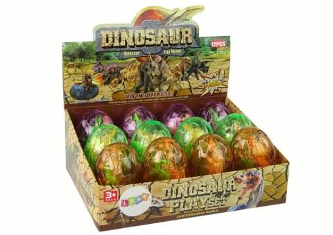 Duże Jajo Dinozaura 2 Figurki Jajko Dinozaury 9 cm LEAN TOYS Duże Jajo Dinozaura 2 Figurki Jajko Dinozaury 9 cm LEAN TOYS