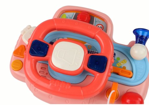 Interaktywna Kierownica Różowa Symulator Jazdy Wielofunkcyjna LEAN Toys Interaktywna Kierownica Różowa Symulator Jazdy Wielofunkcyjna LEAN Toys