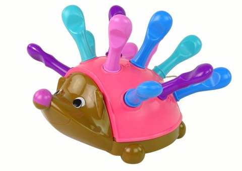 Jeżyk Układanka Różowy Kolorowe Kolce LEAN Toys Jeżyk Układanka Różowy Kolorowe Kolce LEAN Toys
