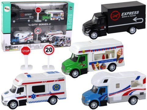 Kamper Ciężarówka Karetka Lodziarnia Z Napędem Frykcyjnym 1:87 A LEAN Toys Kamper Ciężarówka Karetka Lodziarnia Z Napędem Frykcyjnym 1:87 A LEAN Toys