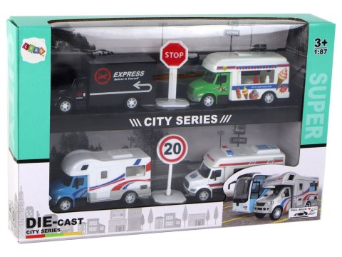 Kamper Ciężarówka Karetka Lodziarnia Z Napędem Frykcyjnym 1:87 A LEAN Toys Kamper Ciężarówka Karetka Lodziarnia Z Napędem Frykcyjnym 1:87 A LEAN Toys