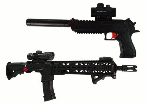 Karabin Pistolet na Kulki Wodne Akcesoria Czarny LEAN Toys Karabin Pistolet na Kulki Wodne Akcesoria Czarny LEAN Toys