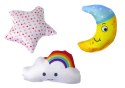 Karuzela Łóżeczkowa Dla Dzieci Klips Niebo Różowa LEAN Toys