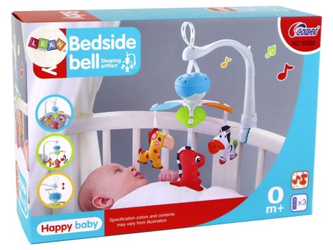 Karuzela Łóżeczkowa Na Baterie Dźwięki Niebieska 3 Pluszaki LEAN Toys Karuzela Łóżeczkowa Na Baterie Dźwięki Niebieska 3 Pluszaki LEAN Toys