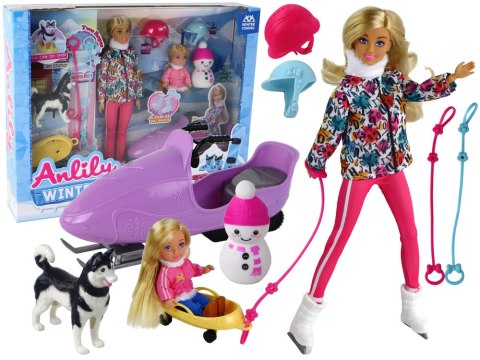 Lalka Dla Dzieci Anlily Łyżwy Pies Sporty Zimowe LEAN Toys Lalka Dla Dzieci Anlily Łyżwy Pies Sporty Zimowe LEAN Toys