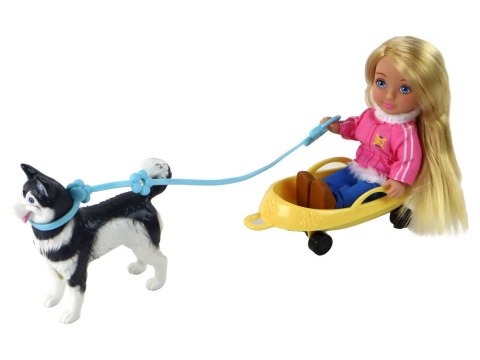 Lalka Dla Dzieci Anlily Łyżwy Pies Sporty Zimowe LEAN Toys Lalka Dla Dzieci Anlily Łyżwy Pies Sporty Zimowe LEAN Toys