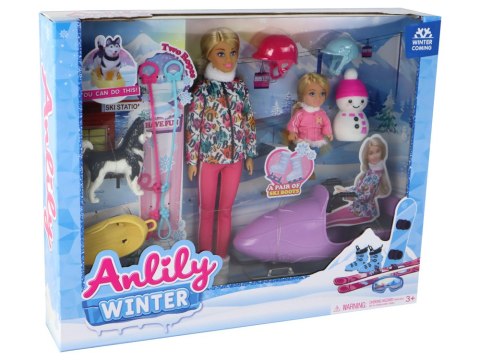 Lalka Dla Dzieci Anlily Łyżwy Pies Sporty Zimowe LEAN Toys Lalka Dla Dzieci Anlily Łyżwy Pies Sporty Zimowe LEAN Toys