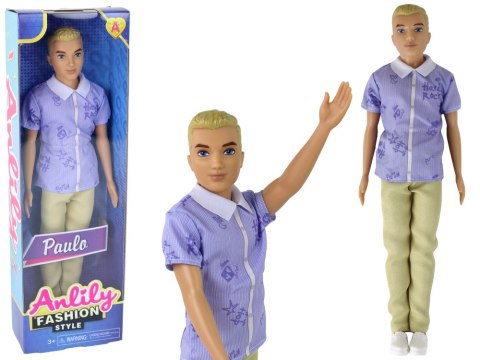 Lalka Dla Dzieci Chłopak Paulo Koszula Blond Włosy LEAN Toys Lalka Dla Dzieci Chłopak Paulo Koszula Blond Włosy LEAN Toys