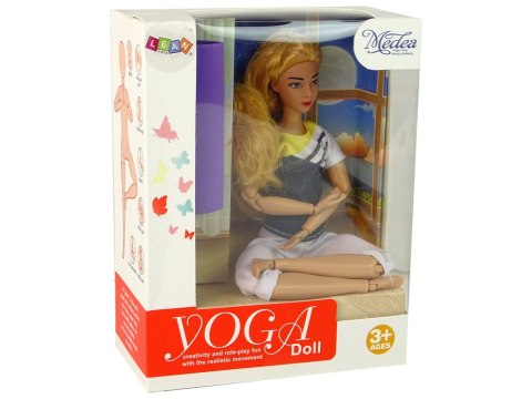 Lalka Dla Dzieci Mata Joga Długie Blond Włosy LEAN Toys Lalka Dla Dzieci Mata Joga Długie Blond Włosy LEAN Toys