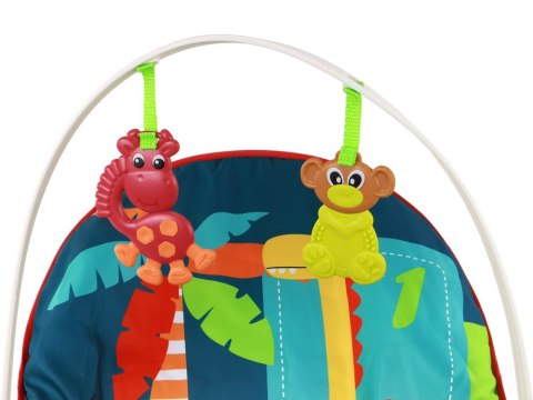 Leżaczek Bujaczek 2w1 Dziecięcy Bujak Fotelik Dźwięki Wibracje Dinozaury LEAN Toys Leżaczek Bujaczek 2w1 Dziecięcy Bujak Fotelik Dźwięki Wibracje Dinozaury LEAN Toys