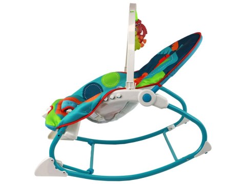 Leżaczek Bujaczek 2w1 Dziecięcy Bujak Fotelik Dźwięki Wibracje Dinozaury LEAN Toys Leżaczek Bujaczek 2w1 Dziecięcy Bujak Fotelik Dźwięki Wibracje Dinozaury LEAN Toys