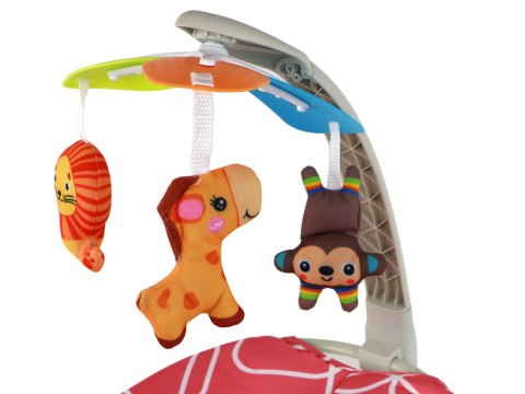 Leżaczek Bujaczek 2w1 Dziecięcy Fotelik Stoliczek Dźwięki Wibracje Żyrafa LEAN Toys Leżaczek Bujaczek 2w1 Dziecięcy Fotelik Stoliczek Dźwięki Wibracje Żyrafa LEAN Toys