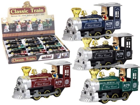 Lokomotywa Z Napędem Parowóz Pociąg Mix Aluminiowa Dźwięk Światła LEAN Toys Lokomotywa Z Napędem Parowóz Pociąg Mix Aluminiowa Dźwięk Światła LEAN Toys