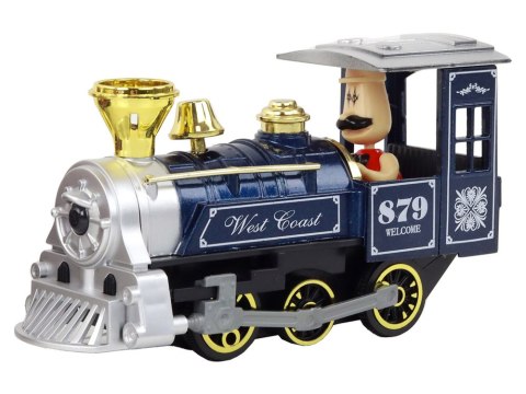 Lokomotywa Z Napędem Parowóz Pociąg Mix Aluminiowa Dźwięk Światła LEAN Toys Lokomotywa Z Napędem Parowóz Pociąg Mix Aluminiowa Dźwięk Światła LEAN Toys