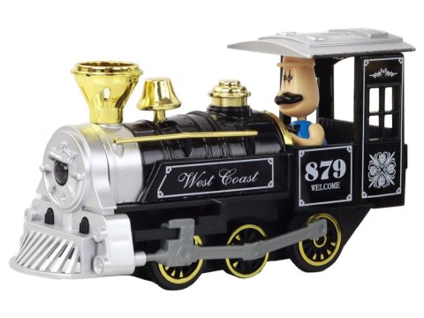 Lokomotywa Z Napędem Parowóz Pociąg Mix Aluminiowa Dźwięk Światła LEAN Toys Lokomotywa Z Napędem Parowóz Pociąg Mix Aluminiowa Dźwięk Światła LEAN Toys