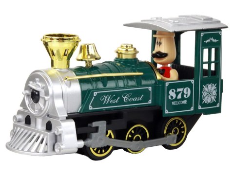 Lokomotywa Z Napędem Parowóz Pociąg Mix Aluminiowa Dźwięk Światła LEAN Toys Lokomotywa Z Napędem Parowóz Pociąg Mix Aluminiowa Dźwięk Światła LEAN Toys