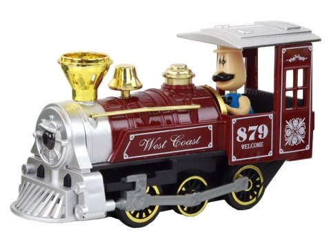 Lokomotywa Z Napędem Parowóz Pociąg Mix Aluminiowa Dźwięk Światła LEAN Toys Lokomotywa Z Napędem Parowóz Pociąg Mix Aluminiowa Dźwięk Światła LEAN Toys
