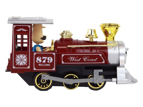 Lokomotywa Z Napędem Parowóz Pociąg Mix Aluminiowa Dźwięk Światła LEAN Toys Lokomotywa Z Napędem Parowóz Pociąg Mix Aluminiowa Dźwięk Światła LEAN Toys