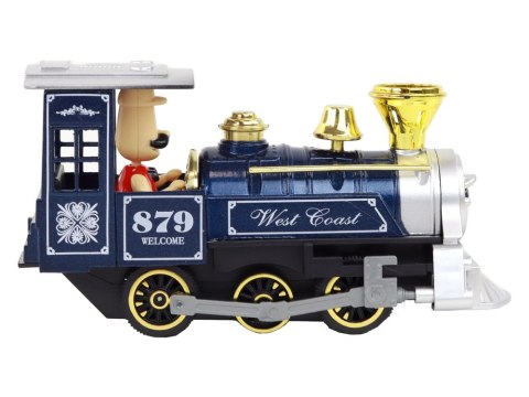Lokomotywa Z Napędem Parowóz Pociąg Mix Aluminiowa Dźwięk Światła LEAN Toys Lokomotywa Z Napędem Parowóz Pociąg Mix Aluminiowa Dźwięk Światła LEAN Toys