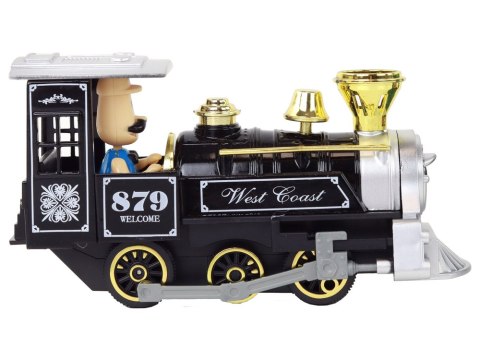Lokomotywa Z Napędem Parowóz Pociąg Mix Aluminiowa Dźwięk Światła LEAN Toys Lokomotywa Z Napędem Parowóz Pociąg Mix Aluminiowa Dźwięk Światła LEAN Toys