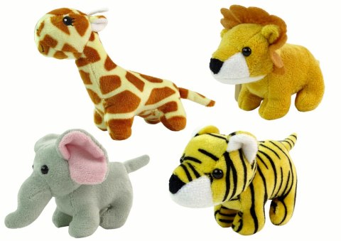 Mini Pluszak Zwierzątko Safari 4 Modele LEAN Toys Mini Pluszak Zwierzątko Safari 4 Modele LEAN Toys