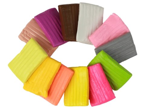 Modelina 12 Kolorów Pastelowe Żywe Kolory Mix Zestaw LEAN Toys Modelina 12 Kolorów Pastelowe Żywe Kolory Mix Zestaw LEAN Toys