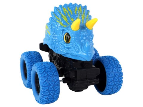 Pojazd Terenowy Pchacz Triceratops Gumowe Koła Niebieski LEAN Toys Pojazd Terenowy Pchacz Triceratops Gumowe Koła Niebieski LEAN Toys