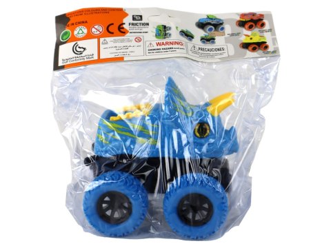 Pojazd Terenowy Pchacz Triceratops Gumowe Koła Niebieski LEAN Toys Pojazd Terenowy Pchacz Triceratops Gumowe Koła Niebieski LEAN Toys