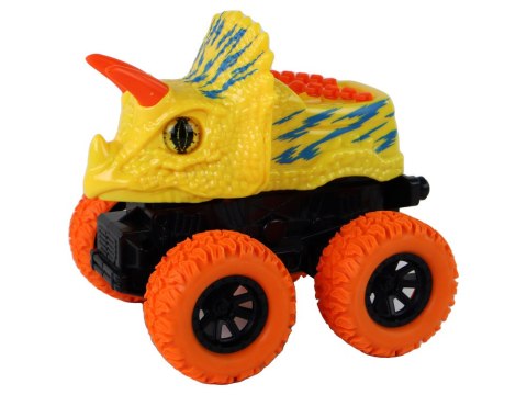 Pojazd Terenowy Pchacz Triceratops Gumowe Koła Żółty LEAN Toys Pojazd Terenowy Pchacz Triceratops Gumowe Koła Żółty LEAN Toys