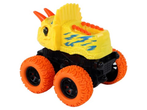 Pojazd Terenowy Pchacz Triceratops Gumowe Koła Żółty LEAN Toys Pojazd Terenowy Pchacz Triceratops Gumowe Koła Żółty LEAN Toys