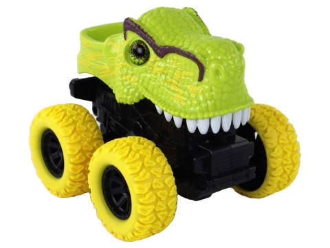 Pojazd Terenowy Pchacz Tyranozaur Rex Gumowe Koła Zielony LEAN Toys Pojazd Terenowy Pchacz Tyranozaur Rex Gumowe Koła Zielony LEAN Toys
