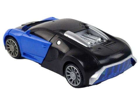 Samochód-Robot 2w1 Bugatti Niebieski Efekty Świetlne LEAN Toys Samochód-Robot 2w1 Bugatti Niebieski Efekty Świetlne LEAN Toys