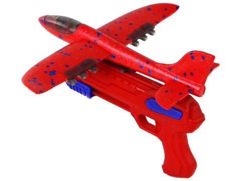 Samolot Bańki Mydlane Wyrzutnia Pistolet Czerwony LEAN Toys Samolot Bańki Mydlane Wyrzutnia Pistolet Czerwony LEAN Toys