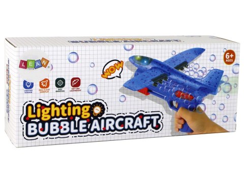 Samolot Bańki Mydlane Wyrzutnia Pistolet Niebieski LEAN Toys Samolot Bańki Mydlane Wyrzutnia Pistolet Niebieski LEAN Toys