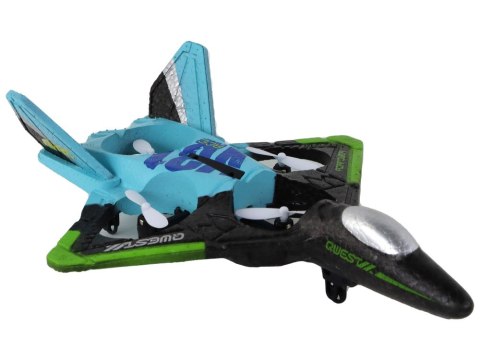 Samolot Myśliwiec R/C Kolorowe Światła Niebieski LEAN Toys Samolot Myśliwiec R/C Kolorowe Światła Niebieski LEAN Toys