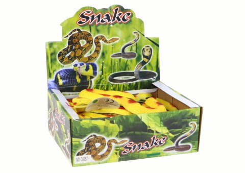 Sztuczny Gumowy Wąż Żółty z Czerwonymi Łatkami Strukturalny LEAN TOYS Sztuczny Gumowy Wąż Żółty z Czerwonymi Łatkami Strukturalny LEAN TOYS
