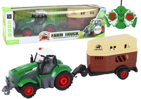 Traktor RC Ciągnik Zdalnie Sterowany Maszyna Rolnicza Przyczepa Pilot 1:24 LEAN Toys Traktor RC Ciągnik Zdalnie Sterowany Maszyna Rolnicza Przyczepa Pilot 1:24 LEAN Toys