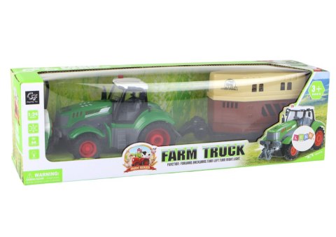 Traktor RC Ciągnik Zdalnie Sterowany Maszyna Rolnicza Przyczepa Pilot 1:24 LEAN Toys Traktor RC Ciągnik Zdalnie Sterowany Maszyna Rolnicza Przyczepa Pilot 1:24 LEAN Toys