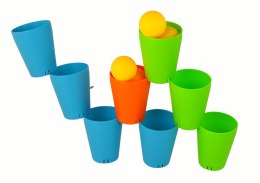 Układanka Kubeczki Gra 3 w 1 44 Elementy LEAN Toys