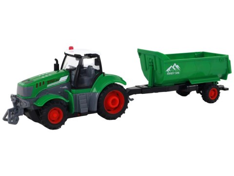 Zdalnie Sterowany Ciągnik Traktor R/C z Przyczepą 1:24 Światła Zielony LEAN Toys Zdalnie Sterowany Ciągnik Traktor R/C z Przyczepą 1:24 Światła Zielony LEAN Toys