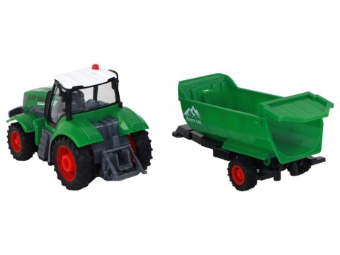 Zdalnie Sterowany Ciągnik Traktor R/C z Przyczepą 1:24 Światła Zielony LEAN Toys Zdalnie Sterowany Ciągnik Traktor R/C z Przyczepą 1:24 Światła Zielony LEAN Toys