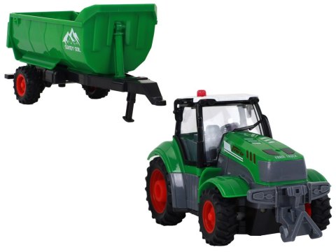 Zdalnie Sterowany Ciągnik Traktor R/C z Przyczepą 1:24 Światła Zielony LEAN Toys Zdalnie Sterowany Ciągnik Traktor R/C z Przyczepą 1:24 Światła Zielony LEAN Toys