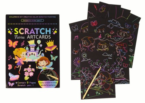 Zdrapywanka Kolorowanka Dla Dzieci Wróżka LEAN TOYS Zdrapywanka Kolorowanka Dla Dzieci Wróżka LEAN TOYS