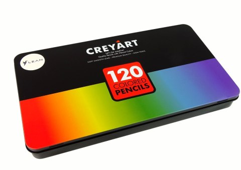 Zestaw 120 Kredek Artystycznych Metalowy Pojemnik LEAN Zestaw 120 Kredek Artystycznych Metalowy Pojemnik LEAN