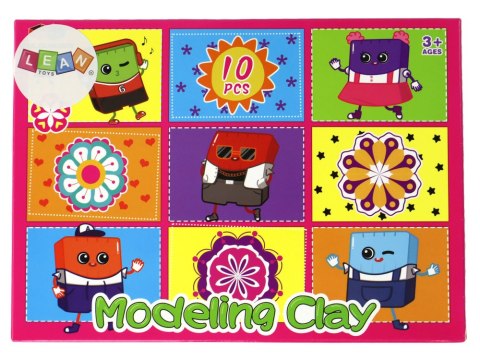 Zestaw Artystyczny Masa Plastyczna Modelina 10 Kolorów LEAN Toys Zestaw Artystyczny Masa Plastyczna Modelina 10 Kolorów LEAN Toys