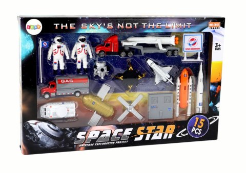 Zestaw Figurek Kosmos Ciężarówka Rakieta 15 El. LEAN Toys Zestaw Figurek Kosmos Ciężarówka Rakieta 15 El. LEAN Toys