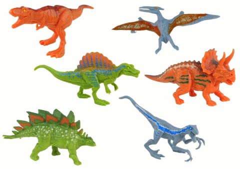 Zestaw Pojazdów Helikopter Dinozaury 6 Sztuk Kolorowe LEAN Toys Zestaw Pojazdów Helikopter Dinozaury 6 Sztuk Kolorowe LEAN Toys