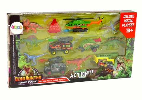 Zestaw Pojazdów Helikopter Dinozaury 6 Sztuk Kolorowe LEAN Toys Zestaw Pojazdów Helikopter Dinozaury 6 Sztuk Kolorowe LEAN Toys